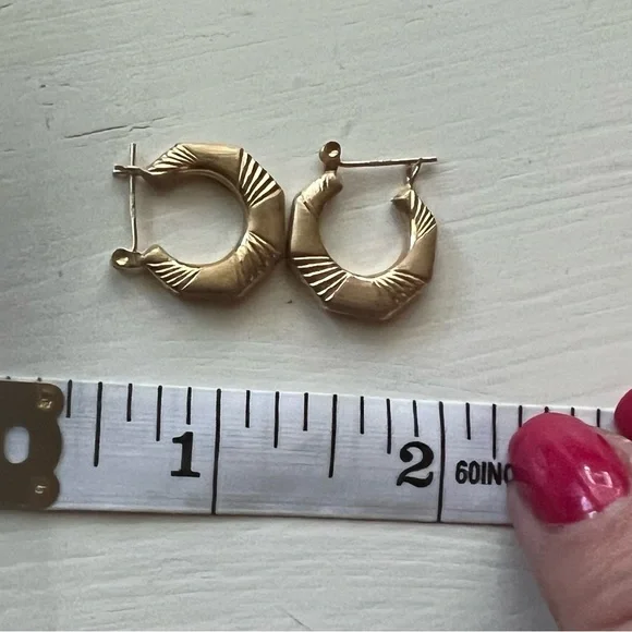 14k Gold Hoop Earrings - Picture 3 of 4